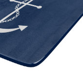 Navy Blue Anchor Snijplank (Hoek)