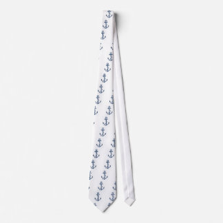 Navy Blue Anchor Stropdas