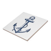 Navy Blue Anchor Tegeltje (Zijkant)