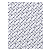 Navy Blue Anchor W/Rope op wit Tafelkleed (Voorkant)