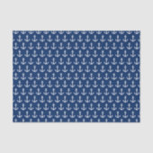 Navy Blue Anchors Away | Weefselpapier Tissuepapier (Voorkant)