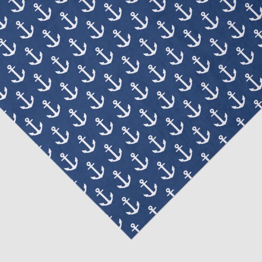 Navy Blue Anchors Away | Weefselpapier Tissuepapier (Detail)