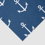Navy Blue Anchors Pattern 1 Tissuepapier (Detail)