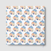 Navy Blue and Blush Floral Pumpkins Bridal Shower Gastenboek (Achterkant)