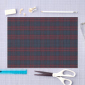 Navy Blue and Burgundy Plaid Tissue Paper Tissuepapier (Craft)