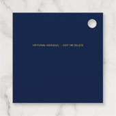 Navy Blue and Gold Christmas Tree | Holiday Gift Bedankjes Labels (Achterkant)