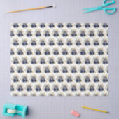 Navy Blue and Gold Elegant Flowers  Tissuepapier (Craft)