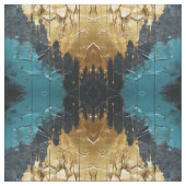 Navy Blue and Gold Modern Boho Seamless Pattern Stof (Swatch)