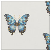 Navy Blue and Gold Modern Boho Seamless Pattern Stof (Close Up)