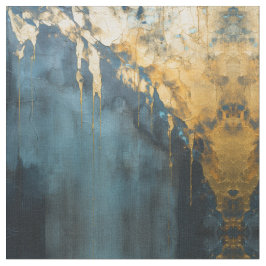 Navy Blue and Gold Modern Boho Seamless Pattern Stof