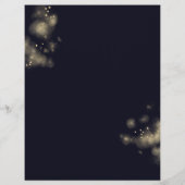 Navy Blue and Gold Wedding Flyer (Achterkant)