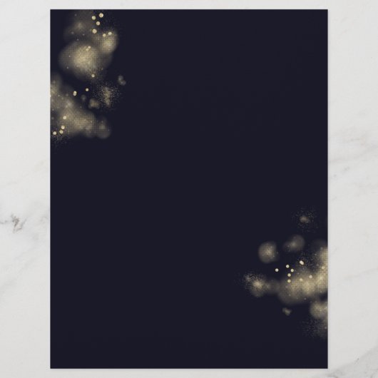 Navy Blue and Gold Wedding Flyer (Achterkant)