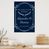 Navy Blue and Gray Modern Welcome Poster 1 of 3 (Keuken)