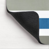 Navy Blue and Gray Stripes Pattern Mousepad Muismat (Hoek)