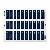Navy Blue and Silver Graduation Etiket (Full Sheet)