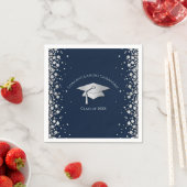 Navy Blue and Silver Graduation Servet (Insitu)