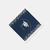 Navy Blue and Silver Graduation Servet (Hoek)