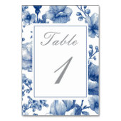 Navy Blue And Silver Wedding  Kaart (Voorkant)