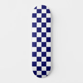 Navy Blue and White Checkerboard Pattern Persoonlijk Skateboard (Voorkant)