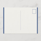 Navy Blue and White Chinoiserie Christmas Ornament Briefkaart (Achterkant)