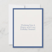 Navy Blue and White Chinoiserie Christmas Ornament Notitiekaartje (Achterkant)