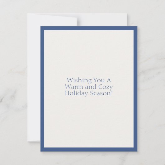 Navy Blue and White Chinoiserie Christmas Ornament Notitiekaartje (Achterkant)