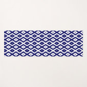 Navy blue and white diamond pattern yogamat (Voorkant (horizontaal))