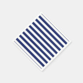 Navy Blue and White Stripe Pattern Servetten (Hoek)