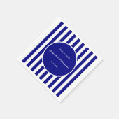 Navy Blue and White Stripes Napkins Servet (Hoek)