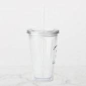 Navy Blue Anker Nautical Coastal Baby shower Acryl Drinkbeker (Rechts)