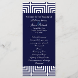 Navy Blue anker nautische bruiloft programma's