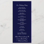 Navy Blue anker nautische bruiloft programma's (Achterkant)