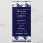 Navy Blue anker nautische bruiloft programma's (Voorkant)