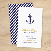 Navy Blue  Anker Verticaal Visitekaartje