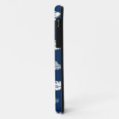 Navy Blue Antiek Leaves Pattern Case-Mate iPhone Case (Achterkant/links)