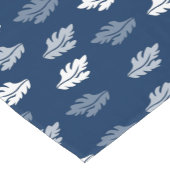 Navy Blue Antiek Leaves Pattern Korte Tafelloper (Hoek)