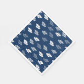 Navy Blue Antiek Leaves Pattern Servet (Hoek)
