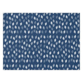 Navy Blue Antiek Leaves Pattern Tafelkleed (Voorkant (Horizontaal))