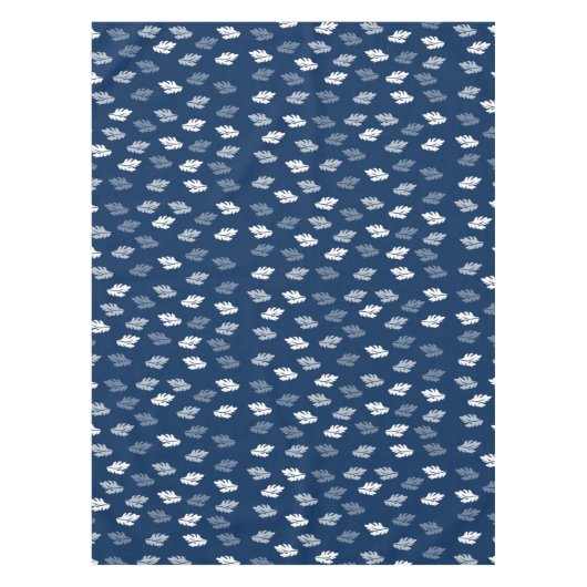Navy Blue Antiek Leaves Pattern Tafelkleed (Voorkant)