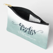 Navy Blue Aqua Ombre Waterverf Wedding Bridesmaid Etui (Open)