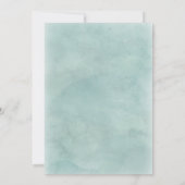 Navy Blue Aqua Waterverf bruids doucheuitnodiging Kaart (Achterkant)