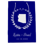 Navy Blue Arizona Map Wedding Welcome Swag Medium Cadeauzakje (Voorkant)