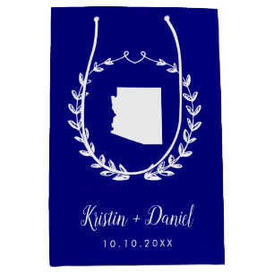 Navy Blue Arizona Map Wedding Welcome Swag Medium Cadeauzakje