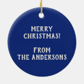 Navy Blue Armadillo gepersonaliseerd Keramisch Ornament (Achterkant)