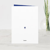 Navy Blue Armadillo gepersonaliseerde aangepaste b Kaart (Achterkant)