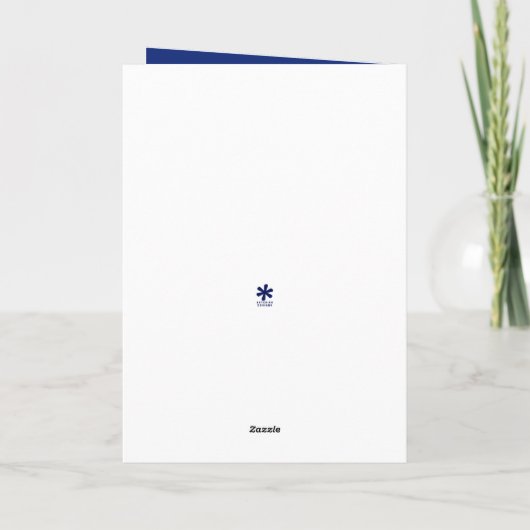 Navy Blue Armadillo gepersonaliseerde aangepaste b Kaart (Achterkant)