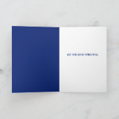 Navy Blue Armadillo gepersonaliseerde aangepaste b Kaart (Binnen)