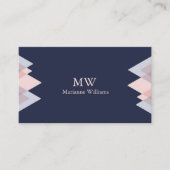 Navy Blue Arrow Women's Professional Business Visitekaartje (Voorkant)