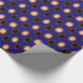 Navy Blue Art Deco Cadeaupapier (Hoek)