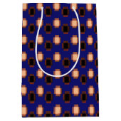 Navy Blue Art Deco Medium Cadeauzakje (Voorkant)